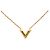 Collier Essential V Louis Vuitton plaqué or Doré - vue 2