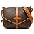Bolso bandolera Louis Vuitton Monogram Saumur 30 Marrón Castaño