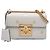 Borsa a tracolla Gucci Small Leather Bee Star Padlock bianca Bianco