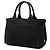 Tote Bolsa Prada Small Canvas Canapa Logo Preta Preto - vista 2
