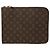 Louis Vuitton Monogram Poche Documents Portfolio 30 Clutch Bag Braun