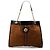 Borsa Tote Gucci Rajah Grande in Suede Marrone con Web