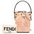 Borsa secchiello Mini Mon Tresor Fendi in vitello rosa - vista 7