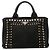 Sac à main Prada Small Canvas Canapa Bijoux Noir
