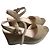 Prada Keilabsätze-Sandalen aus beigem Wildleder