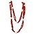 Autre Marque Collana lunga in Corallo Rosso naturale e perle Barocche Bianco