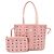 Bolso MCM Liz Shopper Small Visetos Tote Shoulder Rosa