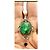 Autre Marque Ciondolo in Argento Sterling con Smeraldo e Granato Rosso Verde - vista 2