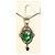 Autre Marque Ciondolo in Argento Sterling con Smeraldo e Granato Rosso Verde - vista 7