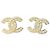 Pendientes Chanel CC Dorado Hardware de plata