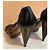Sandali Lanvin in pelle blu con tacco scultoreo Marrone - vista 6