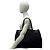 Borsa Tote Prada in nylon Tessuto Pocono e pelle con logo triangolare Nero - vista 2