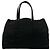 Borsa Tote Prada in nylon Tessuto Pocono e pelle con logo triangolare Nero - vista 3