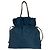 Borsa Tote in nylon Tessuto Pocono e pelle con coulisse e logo Prada Marrone Blu - vista 3