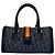 Borsa a mano in pelle e denim con motivo Flight Trotter Christian Dior Arancione Blu navy - vista 3