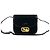 Céline Celine Vintage C Macadam Pattern Shoulder Bag Black