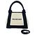 Everyday Borsa Balenciaga Cabas in tela e pelle Navy Nero Crudo