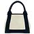 Everyday Borsa Balenciaga Cabas in tela e pelle Navy Nero Crudo - vista 3