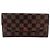 Louis Vuitton Portafoglio lungo Emilie in tela Damier Ebene marrone e rosso