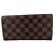 Louis Vuitton Portafoglio lungo Emilie in tela Damier Ebene marrone e rosso - vista 2