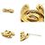 Timeless Chanel Spilla Vintage in metallo dorato logo CC Matelassé D'oro - vista 6