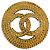 Timeless Chanel Vintage Gold Metal CC Twisted Rope Große Brosche Golden