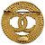 Timeless Chanel Vintage Gold Metal CC Twisted Rope Große Brosche Golden - Ansicht 3
