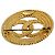 Timeless Chanel Vintage Gold Metal CC Twisted Rope Große Brosche Golden - Ansicht 5