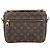 Louis Vuitton Borsa a tracolla e borsa a mano Pochette Metis in tela marrone - vista 3
