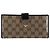 Gucci Carteira Continental Longa GG Crystal em Lona e Couro Bege Marrom