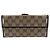 Gucci Carteira Continental Longa GG Crystal em Lona e Couro Bege Marrom - vista 2