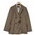 Autre Marque uncrave Double-Breasted Tailored Jacket Brown Dark grey