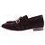 Autre Marque Mocassins em veludo ameixa Bordeaux - vista 2