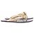 Autre Marque MAISON SKORPIOS Goldene Leder Flip-Flops 41