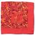 Foulard Louis Vuitton en soie rouge 90x90 cm