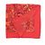 Foulard Louis Vuitton en soie rouge 90x90 cm - vue 2