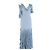 Abito lungo blu in viscosa Alexander Mcqueen