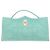 Autre Marque Pochette in pelle turchese