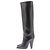 Autre Marque Botas altas em couro preto - vista 2