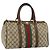 GUCCI GG Supreme Web Sherry Line Bag PVC Beige Gold 012 3842 58