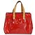 LOUIS VUITTON Monogram Vernis Reade PM Hand Bag Red Rouge M91088 LV - vista 2