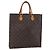 LOUIS VUITTON Monogram Sac Plat Hand Bag M51140 LV