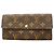 Louis Vuitton Monogram Portefeuille Sarah Long Wallet Brown