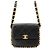 Borsa a tracolla Chanel Matelassé Small in pelle d'agnello nera Nero