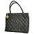 Borsa Tote Chanel in pelle di vitello grana nera Nero