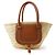 Borsa tote media Chloé Marcie in rafia Marrone