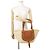 Borsa tote media Chloé Marcie in rafia Marrone - vista 4
