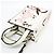Jimmy Choo Mini North South Tote - Japan Limited Edition Rosa Bianco sporco - vista 8