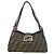 Fendi Zucca Schultertasche aus Nylon-Canvas Braun