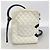 Borsa a tracolla Chanel Cambon in pelle di agnello bianca e nera Nero Bianco - vista 10